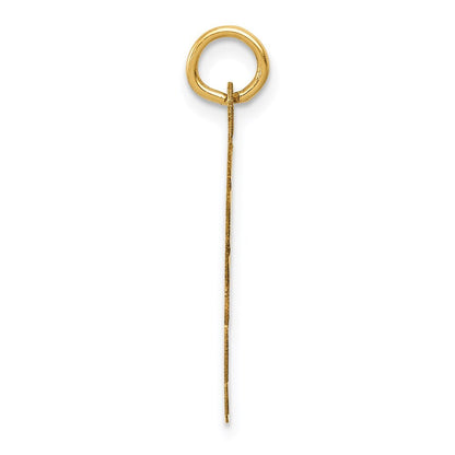 14k Yellow Gold Wrestling Scalloped Edge Disc Charm Pendant for Women