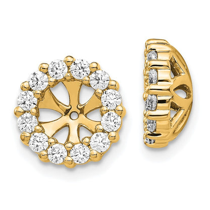 14k Yellow Gold Diamond Earring Jackets