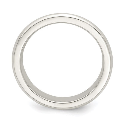 Sterling Silver 4mm Beveled Edge Size 7 Band Ring