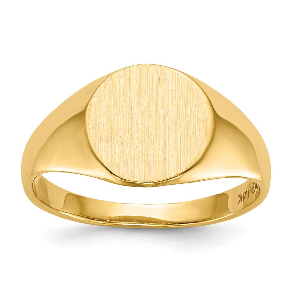 14K Yellow Gold 9.5x10.0mm Open Back Signet Ring