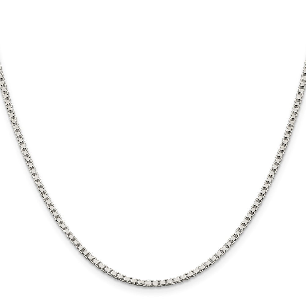 Sterling Silver 2mm Box Chain Necklace w/4in ext.