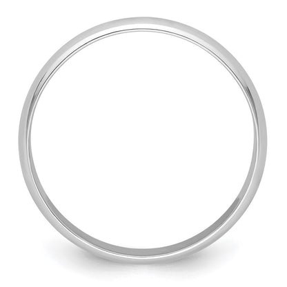 950 Platinum 4mm Half Round Featherweight Wedding Band Ring Size 10.5