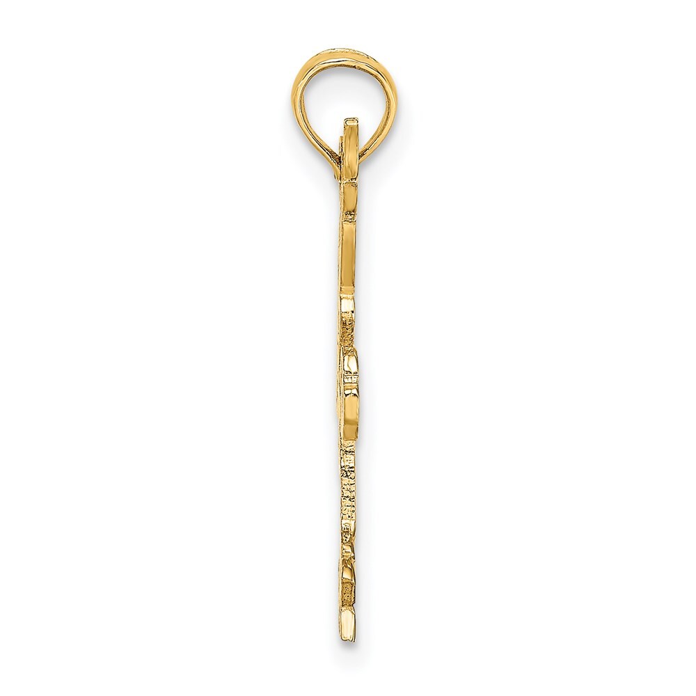 14k Yellow Gold Gymnastics Charm Pendant for Women