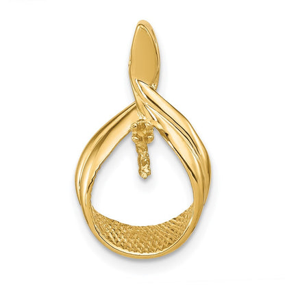 14k Yellow Gold Pearl pendant mounting for Women