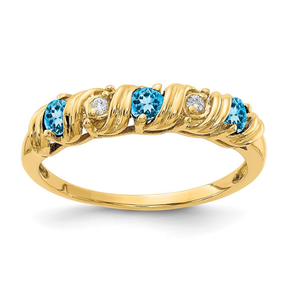 14K Yellow Gold AA Diamond ring