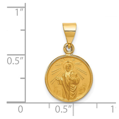 18k Yellow Gold Saint Jude Thaddeus Medal Pendant for Women
