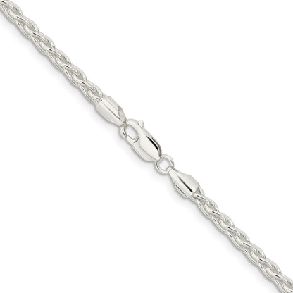 Sterling Silver 3.7mm Round Spiga Chain Necklace