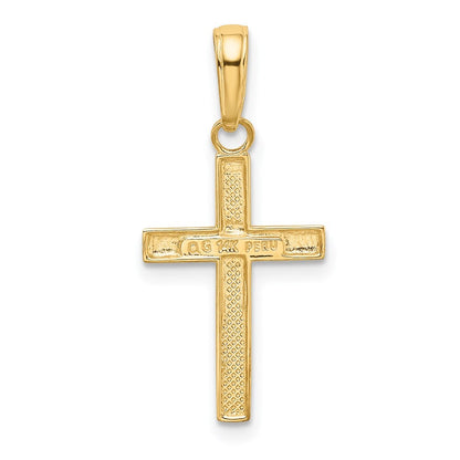 14k Yellow Gold Small Cross Pendant for Women