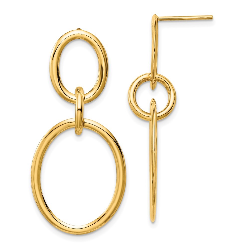 14k Yellow Gold Hoop Earrings