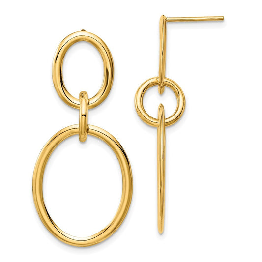 14k Yellow Gold Hoop Earrings