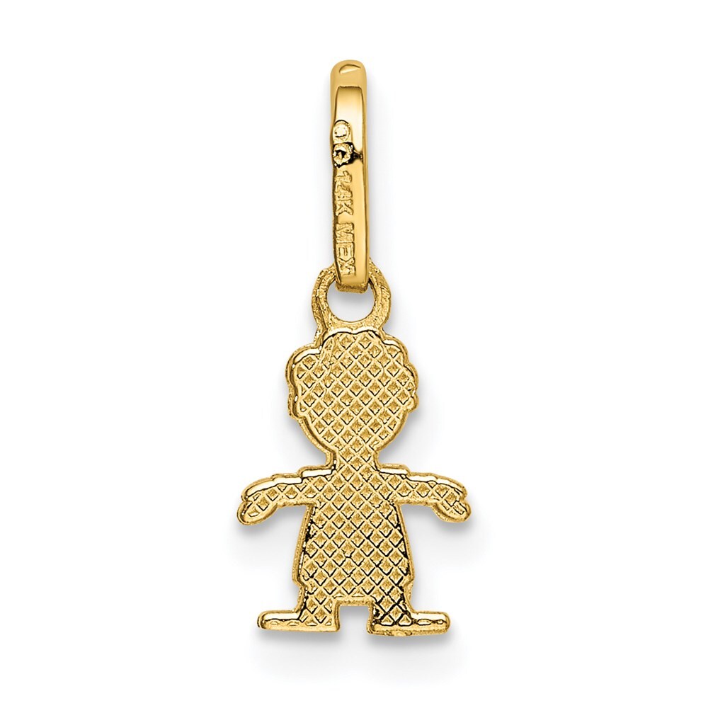 14k Yellow Gold Polished Little Boy Pendant for Women