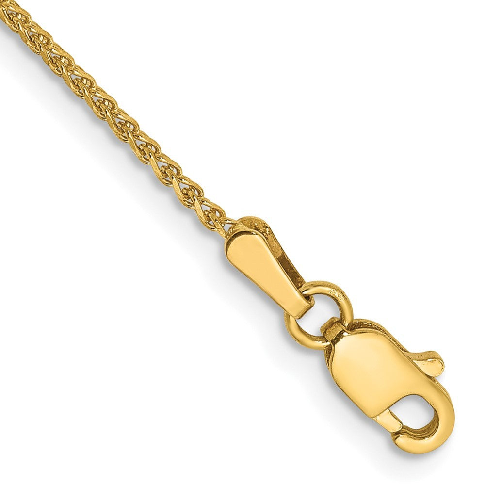 14k Yellow Gold 6 inch 1.25mm Diamond-cut Spiga Bracelet