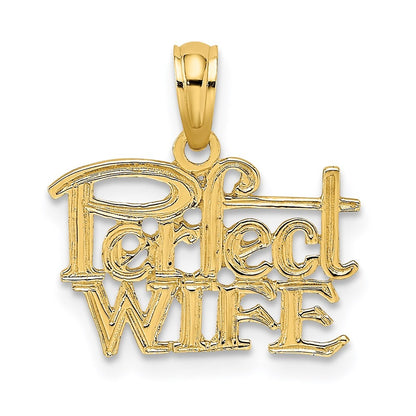 14k Yellow Gold PERFECT WIFE Charm