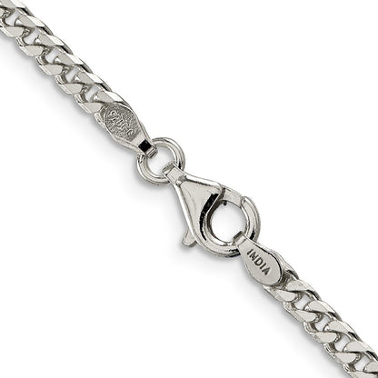 Sterling Silver Polished 3.15mm Curb Chain Necklace