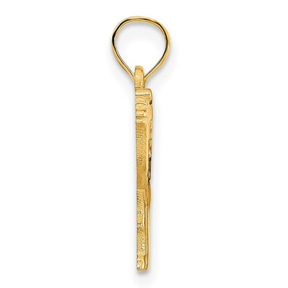 14k Yellow Gold Camel Charm Pendant for Women