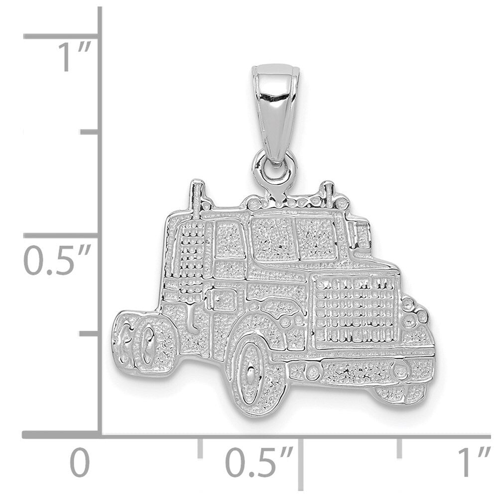 14k White Gold Truck Cab Pendant for Women