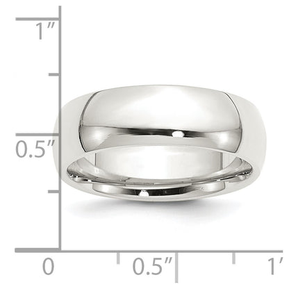 Sterling Silver 7mm Comfort Fit Size 12 Band