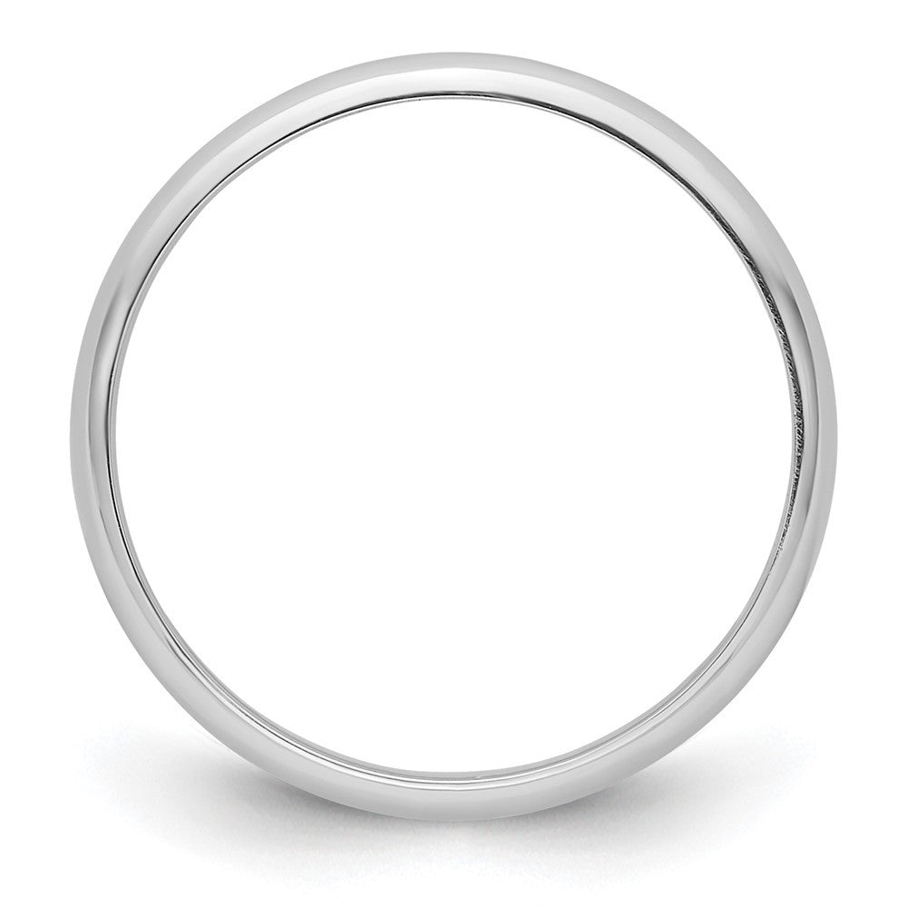 Platinum 3mm Half Round Featherweight Wedding Band Ring Size 10