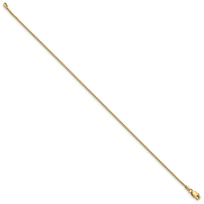 14k Yellow Gold 7 inch .95mm Box Bracelet