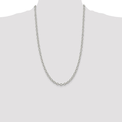 Sterling Silver 5.3mm Oval Cable Chain