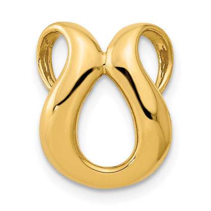 14k Yellow Gold  Slide Fits up to 2mm Regular/4mm Fancy or Reversible Omega