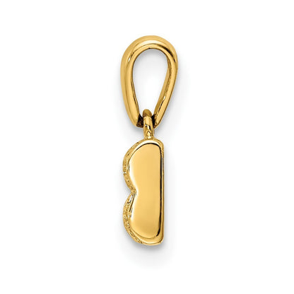 14k Yellow Gold Family Jewelry Diamond Semi-Set Pendant