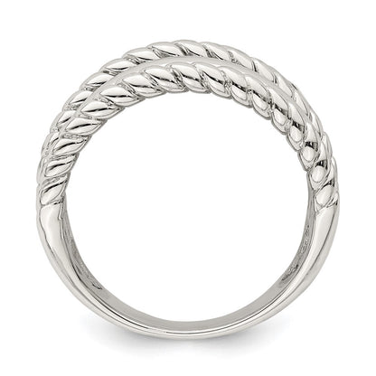 Sterling Silver Polished Fancy Ring Size 6