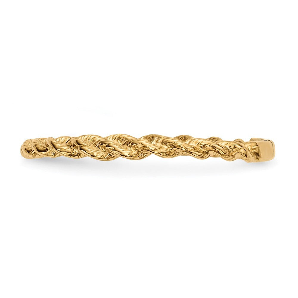 14K Yellow Gold Polished Twisted Rope Ring Size 5