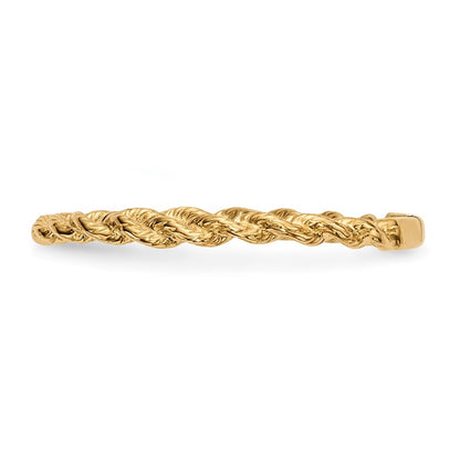 14K Yellow Gold Polished Twisted Rope Ring Size 5