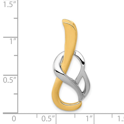 14k Two-Tone Gold Fancy Omega Slide