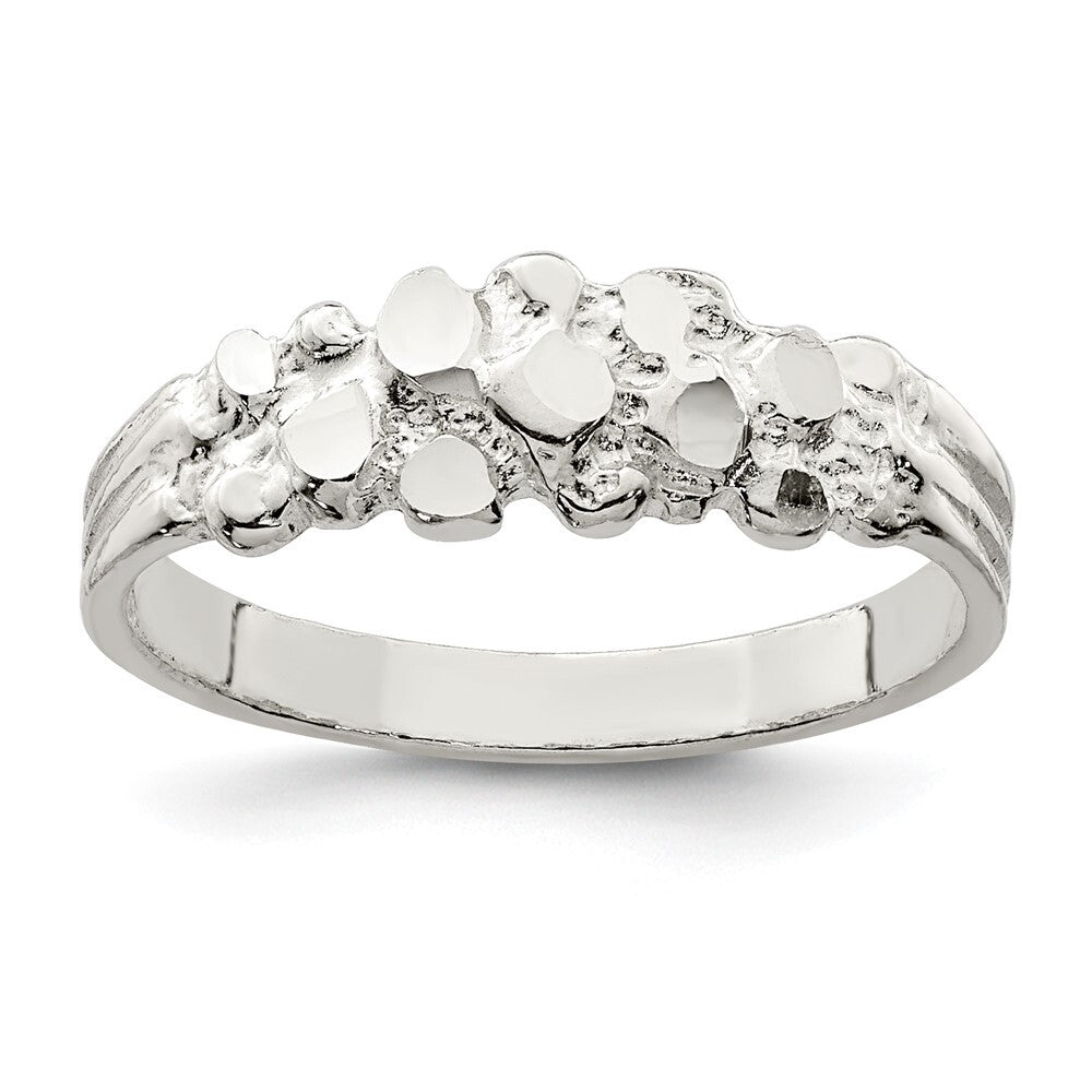 Sterling Silver Nugget Ring Size 7