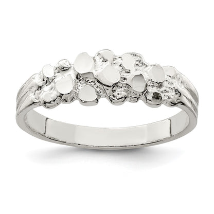 Sterling Silver Nugget Ring Size 7