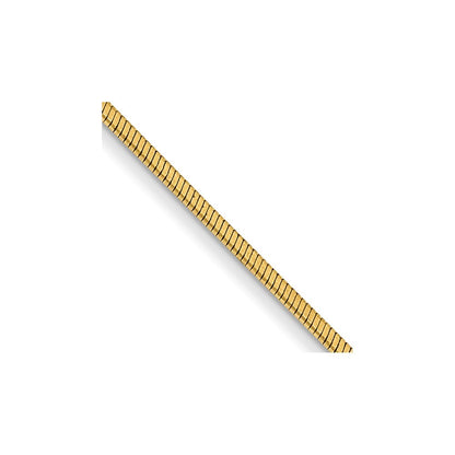 14k Yellow Gold 24 inch .6mm Octagonal Snake Chain Necklace