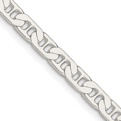 Sterling Silver 4.5mm Flat Anchor Chain Necklace