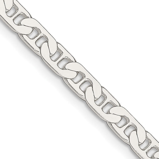 Sterling Silver 4.5mm Flat Anchor Chain Necklace