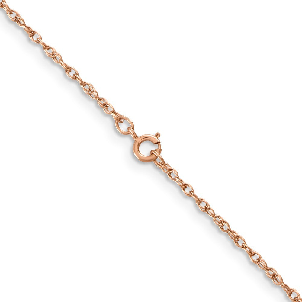 14K Rose Gold 16 inch 1.15mm Baby Rope Chain Necklace