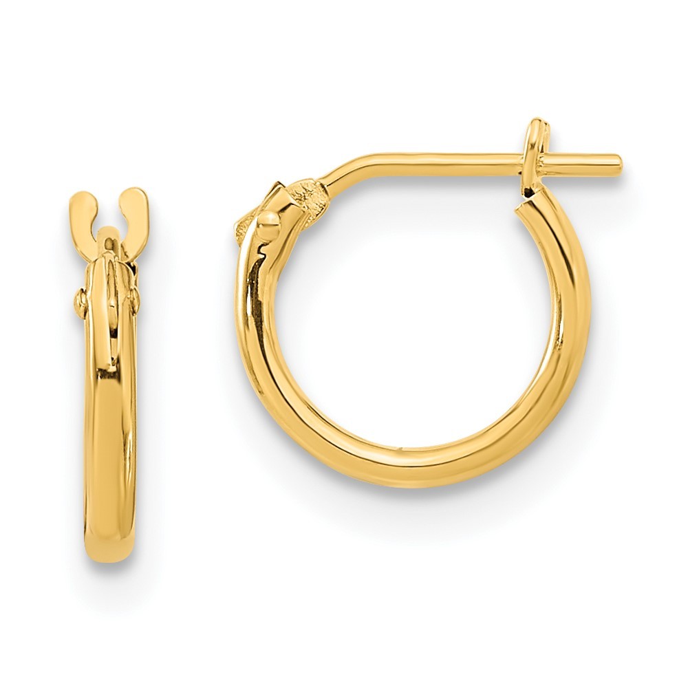 14k Yellow Gold Hoop Earrings