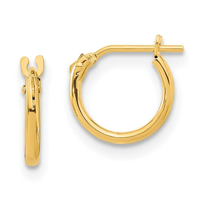 14k Yellow Gold Hoop Earrings