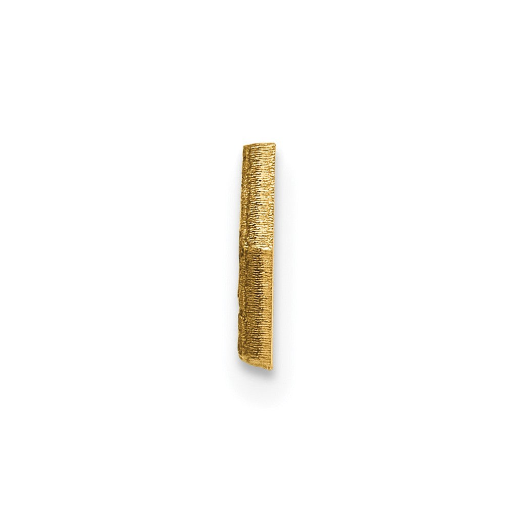 14k Yellow Gold 6mm Hexagon Non-enameled Attachable Medical Jewelry Emblem