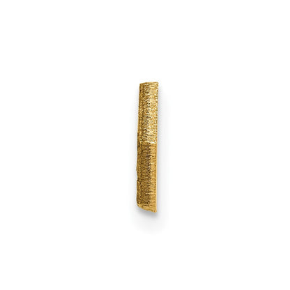 14k Yellow Gold 6mm Hexagon Non-enameled Attachable Medical Jewelry Emblem