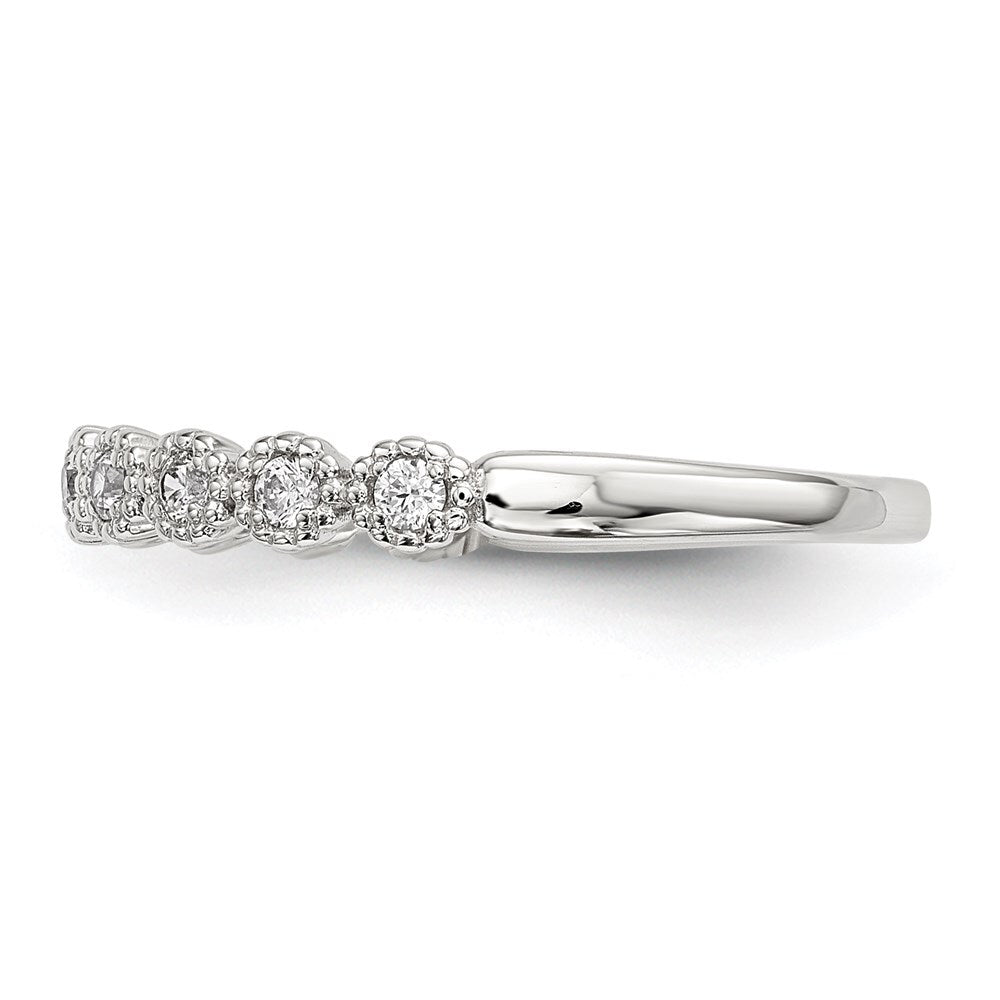 Sterling Silver Cubic Zirconia Ring Size 8