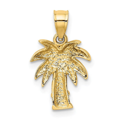 14k Yellow Gold Palm Tree