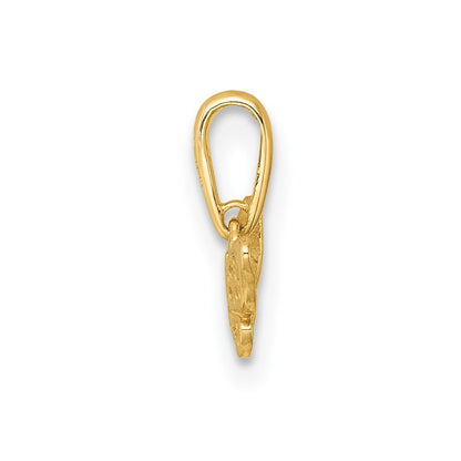 14k Yellow Gold Madi K Polished CZ Open Butterfly Childrens Charm / Pendant