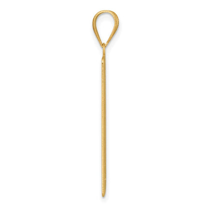 14k Yellow Gold Death Tarot Card Pendant for Women