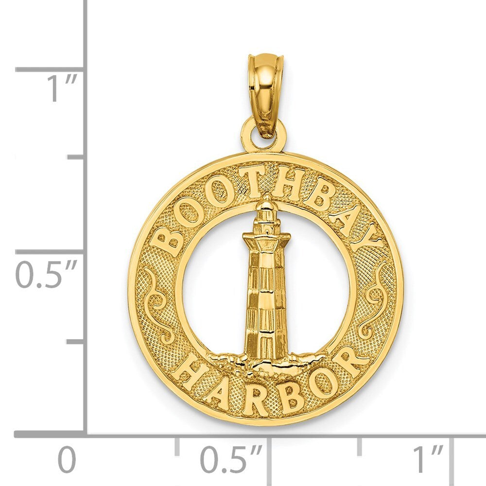 14k Yellow Gold BOOTHBAY HARBOR Lighthouse Charm Pendant for Women
