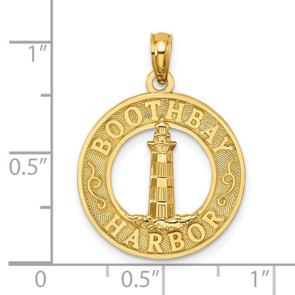 14k Yellow Gold BOOTHBAY HARBOR Lighthouse Charm Pendant for Women