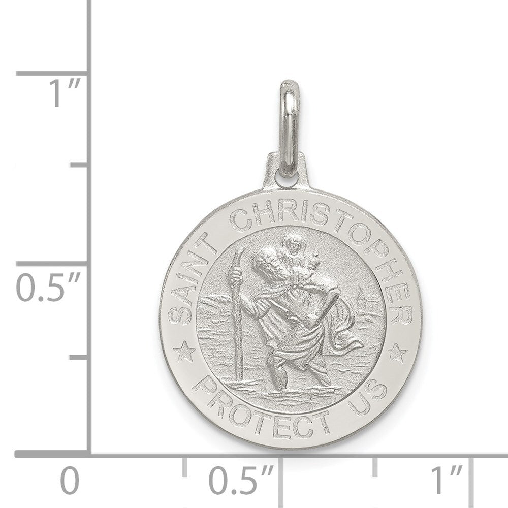 Sterling Silver St. Christopher Medal Pendant Holiday Gift for Women