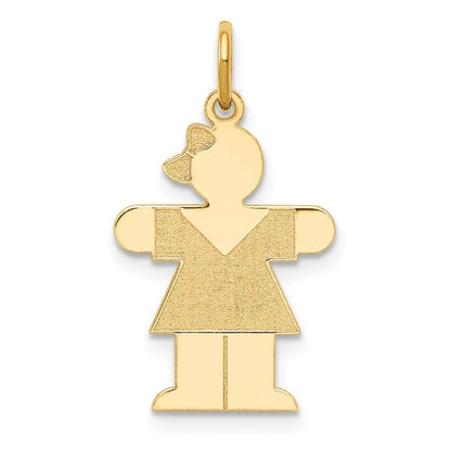 14k Yellow Gold Kid Charm Pendant for Women