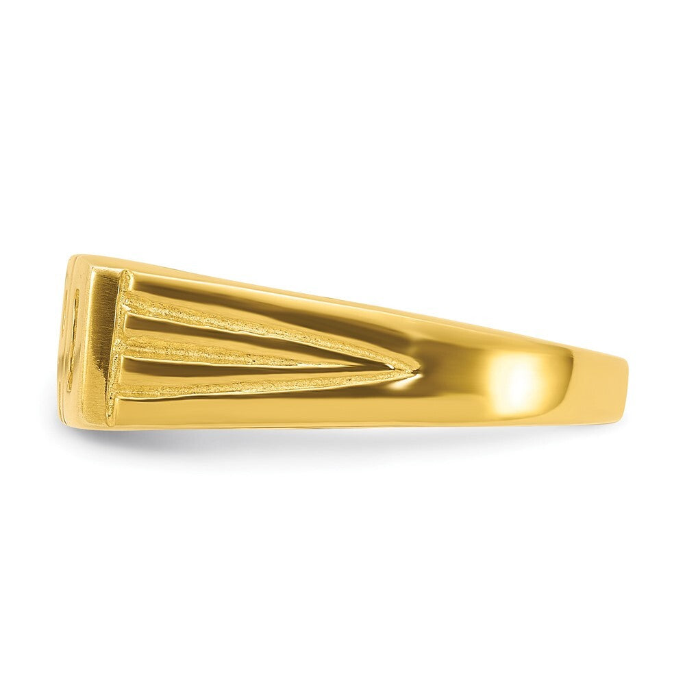 Sterling Silver Gold-tone Polished DAD Ring Size 9