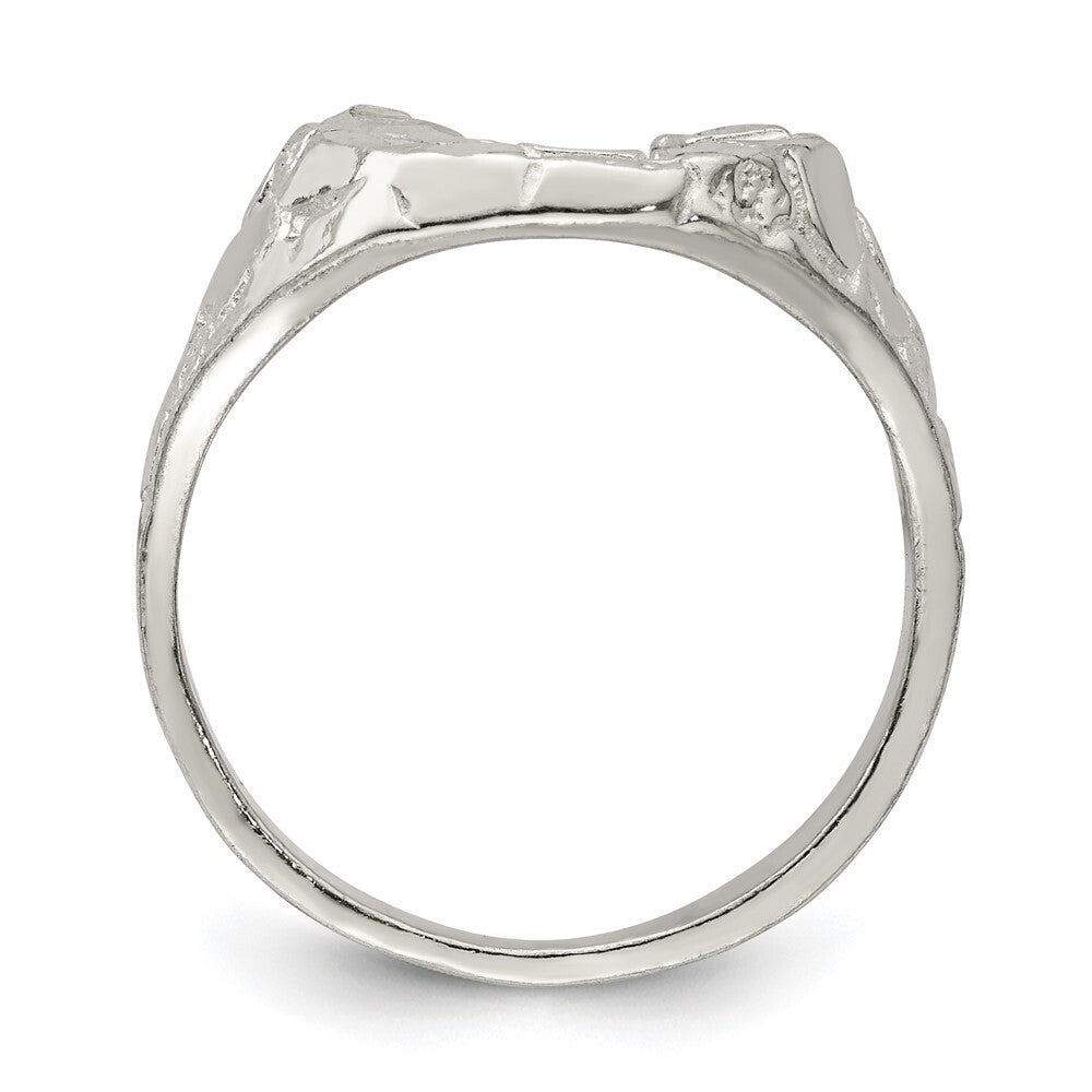 Sterling Silver Horseshoe Ring Size 9